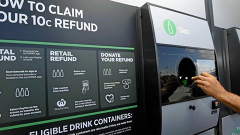 inside a Reverse Vending machine- Tomra return and earn